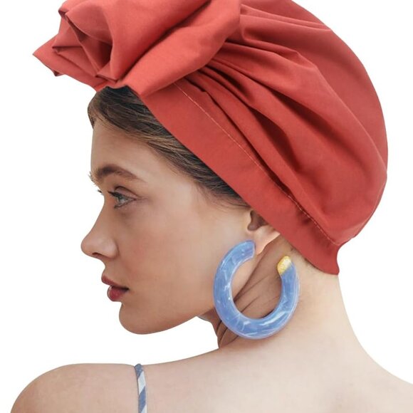 African Turban Head Wraps for Women, Solid Womens Turbans and Head Wraps, Hair H - Picture 1 of 6